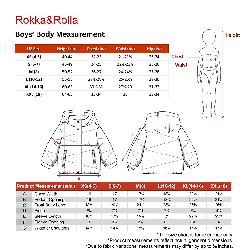 Rokka&Rolla Little & Big Kid Boys Hooded Puffer Jacket