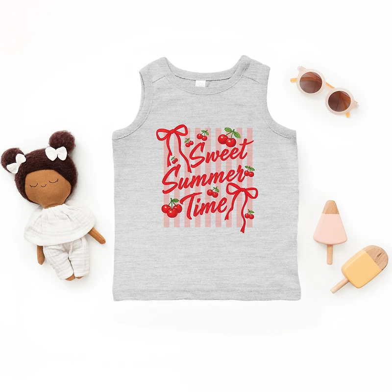 The Juniper Shop - Sweet Summer Time Cherries Coquette Toddler Graphic Tank