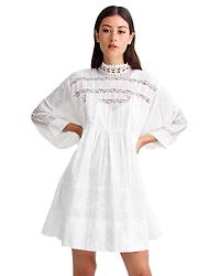 Belle & Bloom Womens Unforgettable Oversized Lace Mini Dress