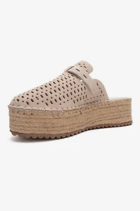 Forever & Always Womens Louis Leather Platform Sandals