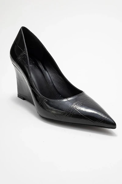 Prologue Shoes Womens Puera Pointed Toe Wedge Pump