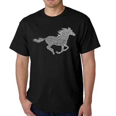 LA Pop Art Men's Word T-Shirt - Horse Breeds