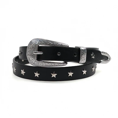 AGP PARIS Black Slim Women's Belt