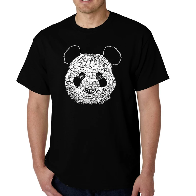 LA Pop Art Men's Word T-Shirt - Panda