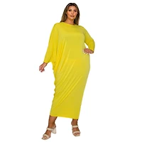 L I V D Women's Plus Louella Asymmetrical Maxi Dress