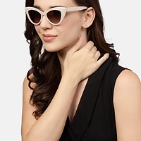 AGP PARIS Women's Cat Eye Acetate Polarized Lens UV400 Sunglasses