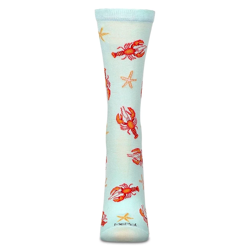 MeMoi Women's Lobsters Rayon From Bamboo Crew Socks