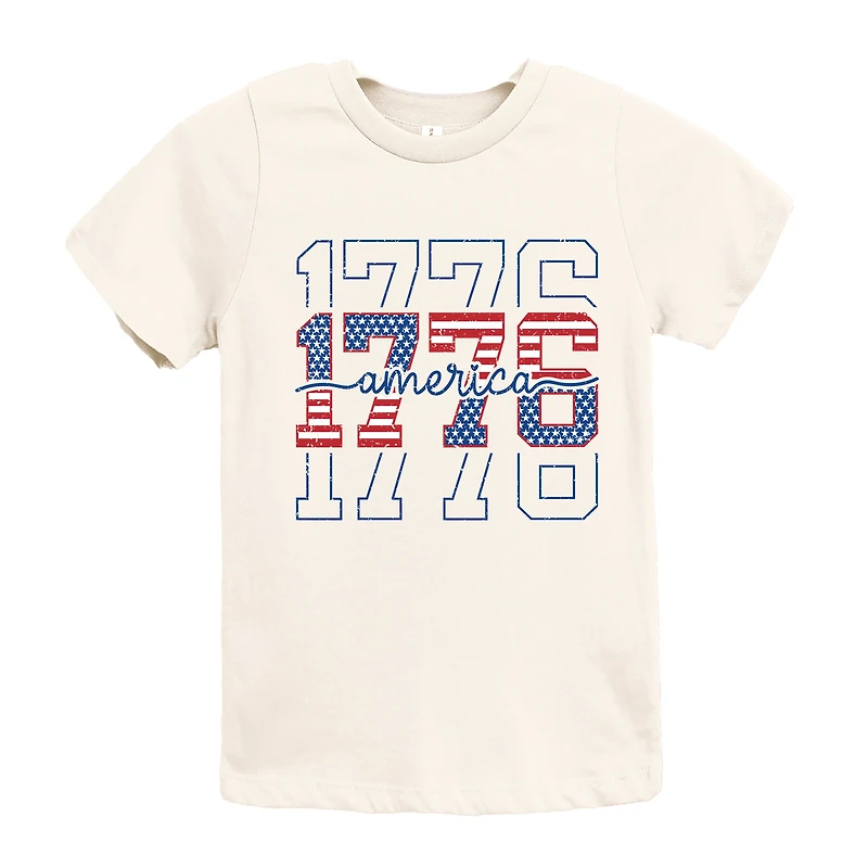 The Juniper Shop - 1776 America Stacked Youth Short Sleeve Graphic T-Shirt