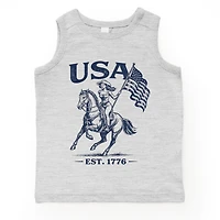 The Juniper Shop - USA Cowgirl Flag Toddler Graphic Tank