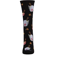 MeMoi Let's Order Takeout Bamboo Blend Crew Socks