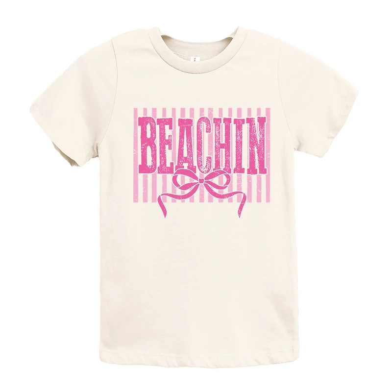 The Juniper Shop - Beachin Coquette Stripes Youth Short Sleeve Graphic T-Shirt