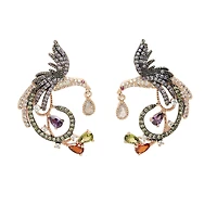 AGP PARIS Womens Diva Cubic Zirconia Modern Eagle Drop Earrings
