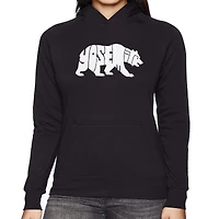 LA Pop Art Yosemite Bear - Women's Word Hooded Sweatshirt