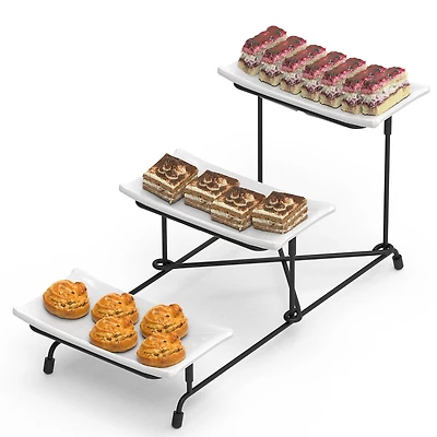 GBruno 3-Tier Serving Stand With Rectangular Platters