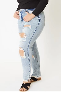 KanCan Women's Plus Ultra High Rise Mom Juliet Jeans