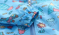 MyKids-USA Baby Boy Cartoon Pattern Zipper Front Design Mesh Cloth Jacket Coat