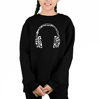 LA Pop Art Girl's Word Sweatshirt