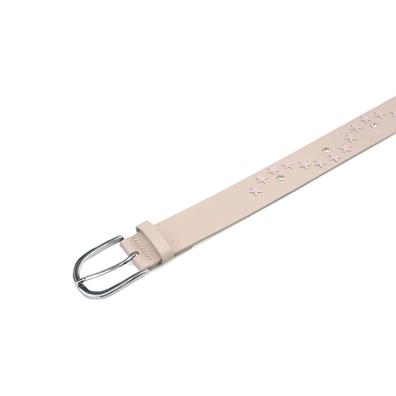 AGP PARIS Beige Star Motif Women's Belt