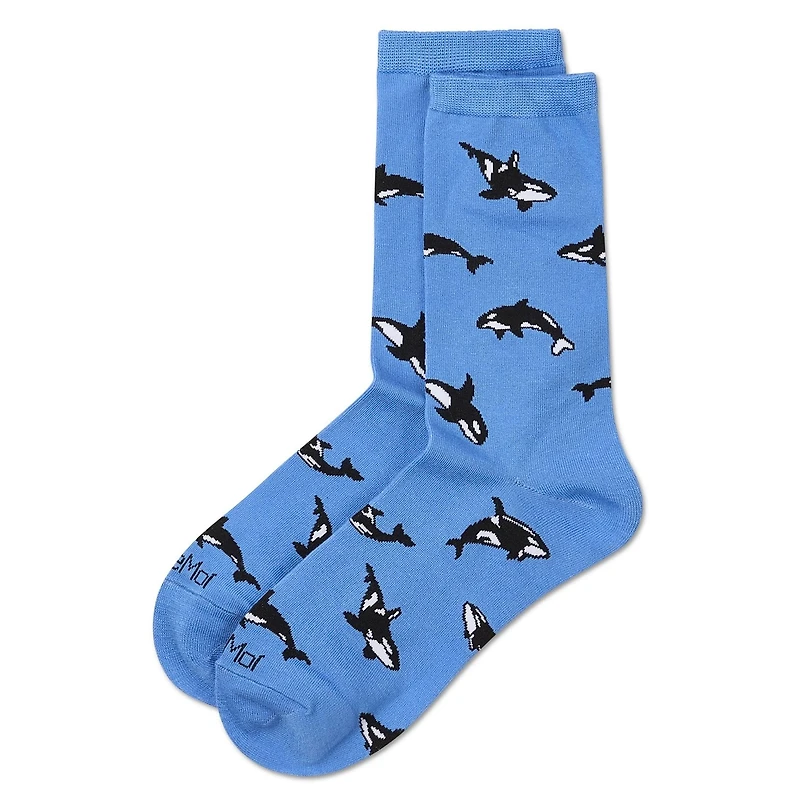 MeMoi Women's Orcas Rayon From Bamboo Crew Socks