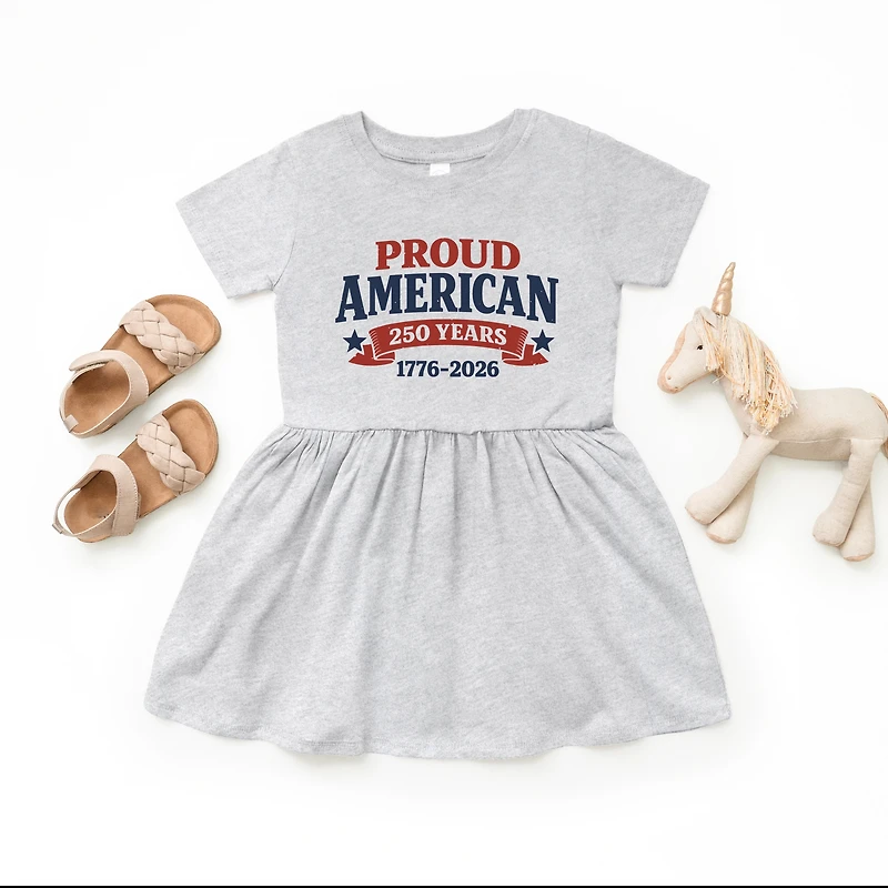 The Juniper Shop - Proud American 250 Years Toddler Graphic Dress