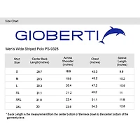 Gioberti Men's Single Stripe Polo Shirt With Pocket