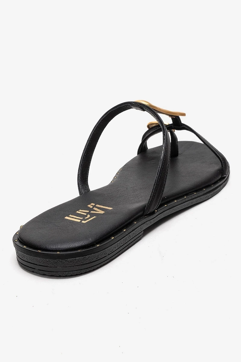 Forever & Always Womens Tessa Leather Thong Sandals