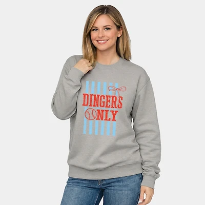 Simply Sage Market - Dingers Only Stripes Women's Graphic Sweatshirt