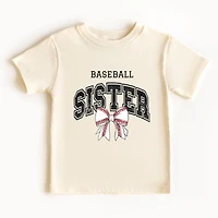 The Juniper Shop - Baseball Sister Varsity Coquette Toddler Short Sleeve Graphic T-Shirt