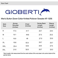 Gioberti Men's 100% Cotton Button Down Collar Knitted Pullover Sweater