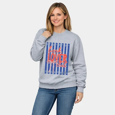 Simply Sage Market Book Lover Club Stripes Women's Graphic Sweatshirt