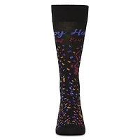 MeMoi Men's Happy Everything Rayon From Bamboo Crew Socks
