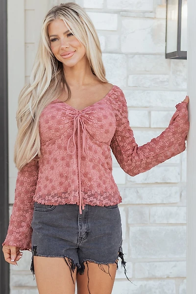 Threaded Pear Women's Paloma Detail Floral Lace Blouse