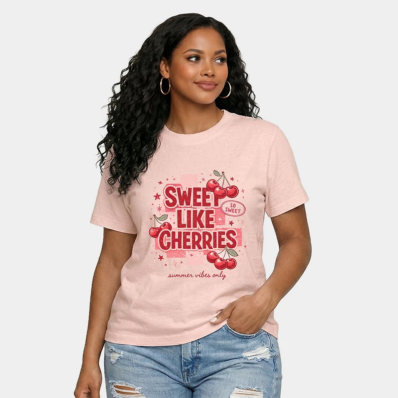 Simply Sage Market - Sweet Like Cherries Summer Vibes Women's Relaxed Boxy Tee