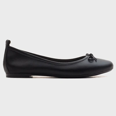 Forever & Always Womens Florence Leather Ballerina Flats