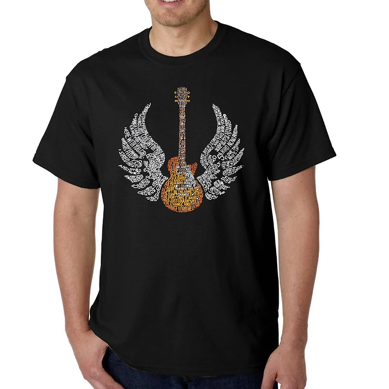 LA Pop Art Men's Word T-Shirt - Lyrics to Freebird