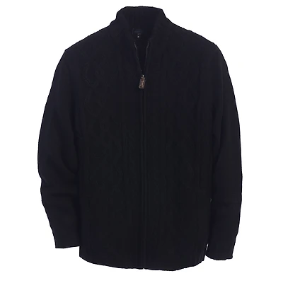 Gioberti Men's Heavy Weight Cardigan Twisted Knit Regular Fit Full-Zipper Sweater