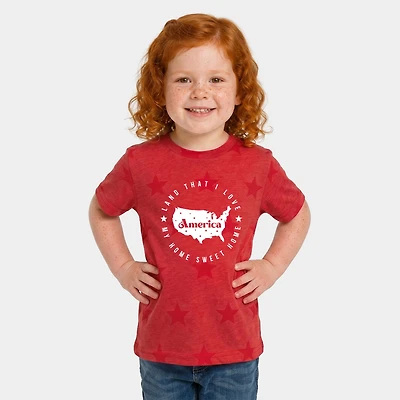 The Juniper Shop - Land That I Love Circle Toddler Short Sleeve Star Tee