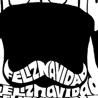 LA Pop Art Feliz Navidad Santa Claus - Men's Word Hooded Sweatshirt