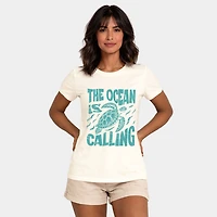 Simply Sage Market - The Ocean Is Calling Turtle Women's Short Sleeve Graphic T-Shirt