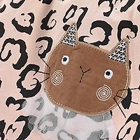 MyKids-USA Baby Girl Cat Embroidered Pattern Patchwork Design Dress