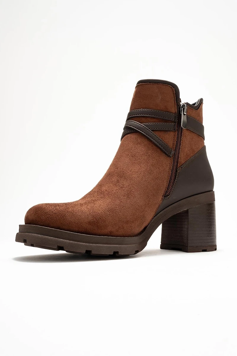 Prologue Shoes Womens Wern Block Heel Ankle Boot