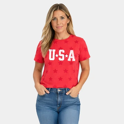Simply Sage Market - USA Stars Women's Short Sleeve Star Tee