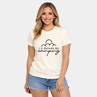 Simply Sage Market - I'd Rather Be Camping Women's Short Sleeve Graphic T-Shirt