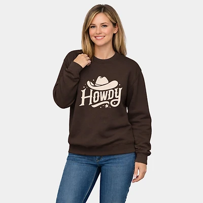 Simply Sage Market - Howdy Western Hat Women's Graphic Sweatshirt