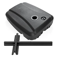 Slickblue Fillable Cantilever Umbrella Base with Wheels Cross Bracket 220 lb Black