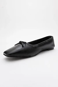 Forever & Always Womens Rony Leather Ballet Flats