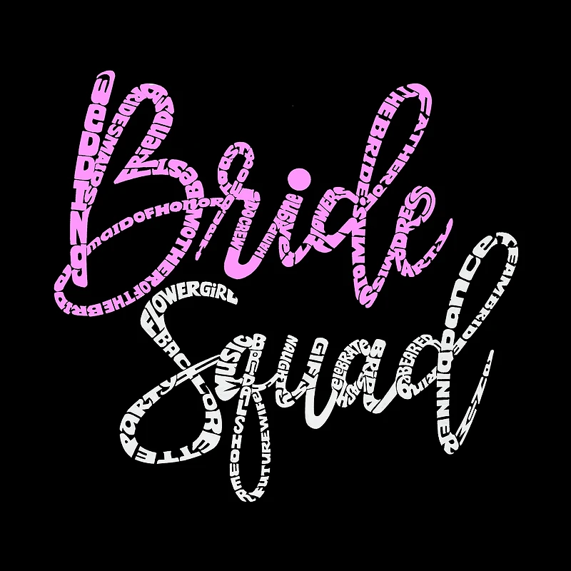 LA Pop Art Bride Squad - Women's Word Hooded Sweatshirt