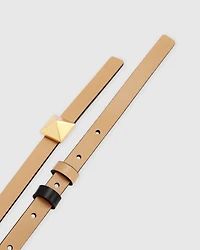 Belle & Bloom Womens Cleopatra Pyramid Stud Leather Belt