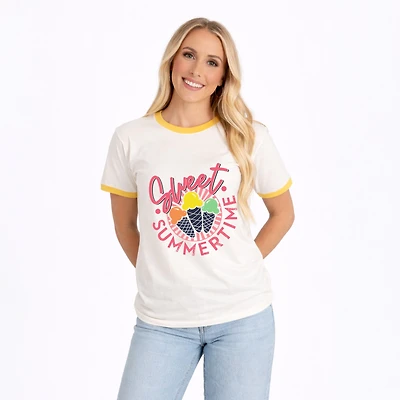 Simply Sage Market - Sweet Summer Time Women's Ringer Graphic T-Shirt