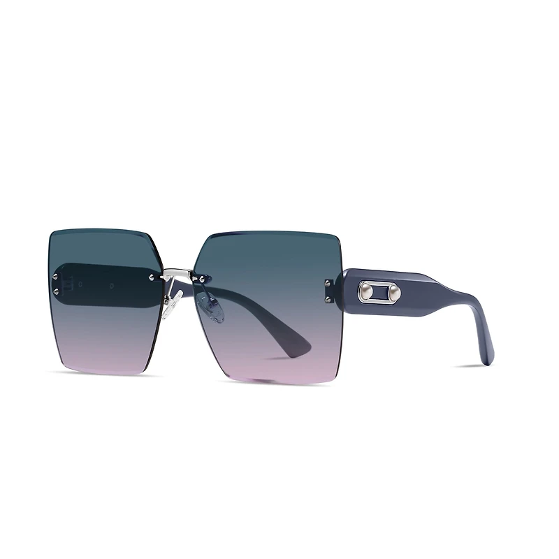 AGP PARIS Women's Square Acetate Gradient Lens UV400 Sunglasses